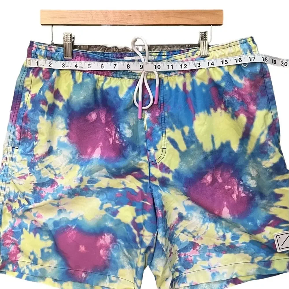 American Eagle Mens Swimming Trunks Retro Tie Dye Swim Board Shorts